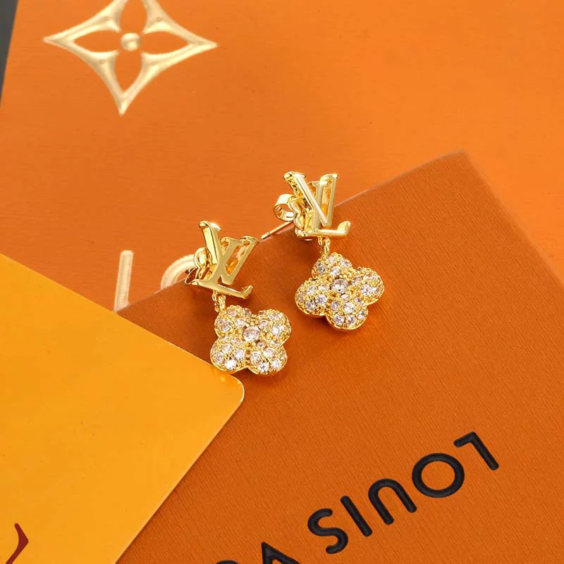 Elegant Stone-set Flowers Earrings ED-931318