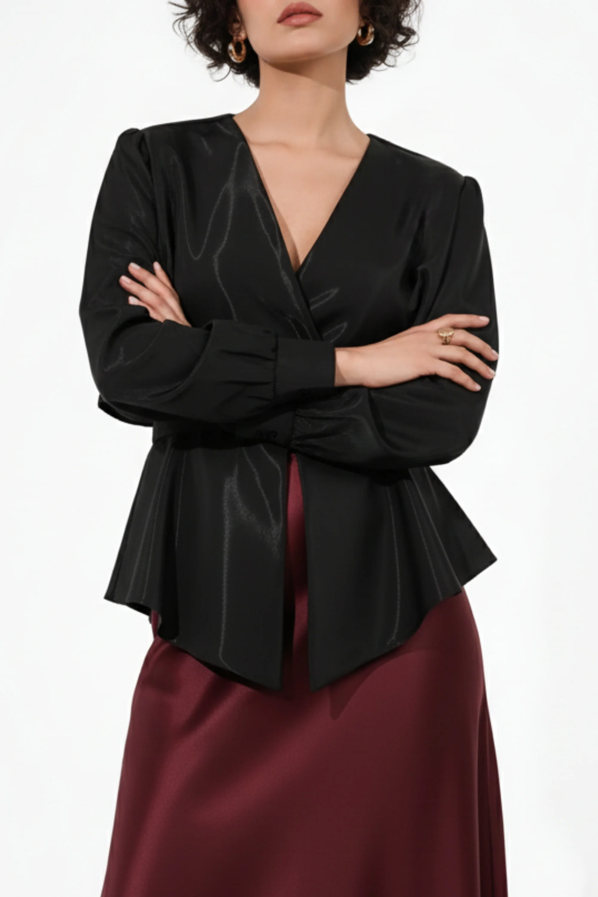 Nicole Black Jacket  Top
