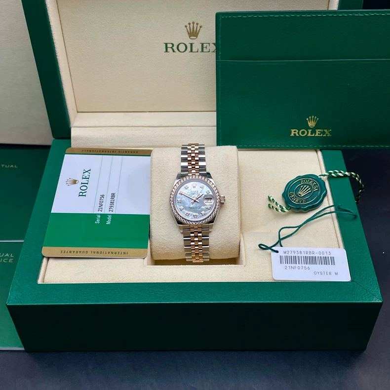 LADY-DATEJUST OYSTER 28 MM OYSTERSTEEL YELLOW GOLD AND DIAMONDS 279383RBR