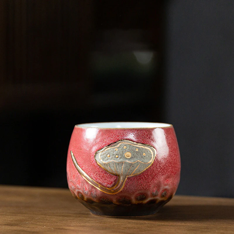Lotus Pod Engraved Teacup Kung Fu Tea Cup