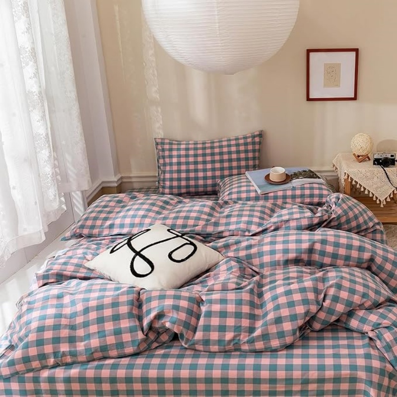 Plaid Duvet Cover Set