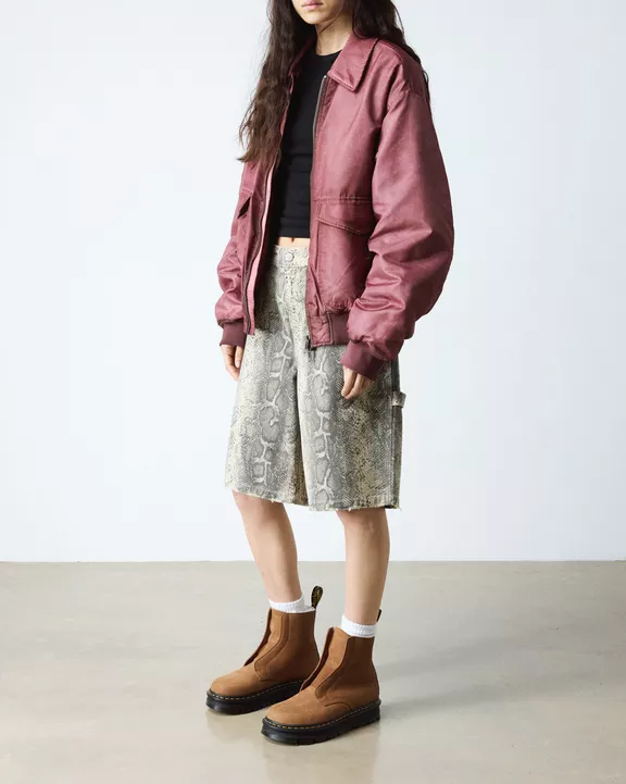 ZEBZAG LACELESS WARM LINED SLIP ON NUBUCK BOOTS