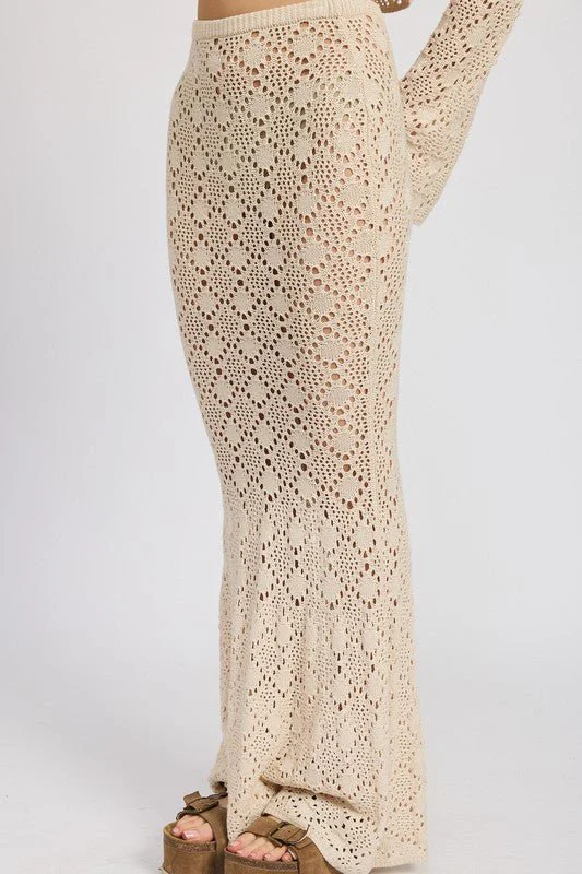Rose Crochet Maxi Skirt
