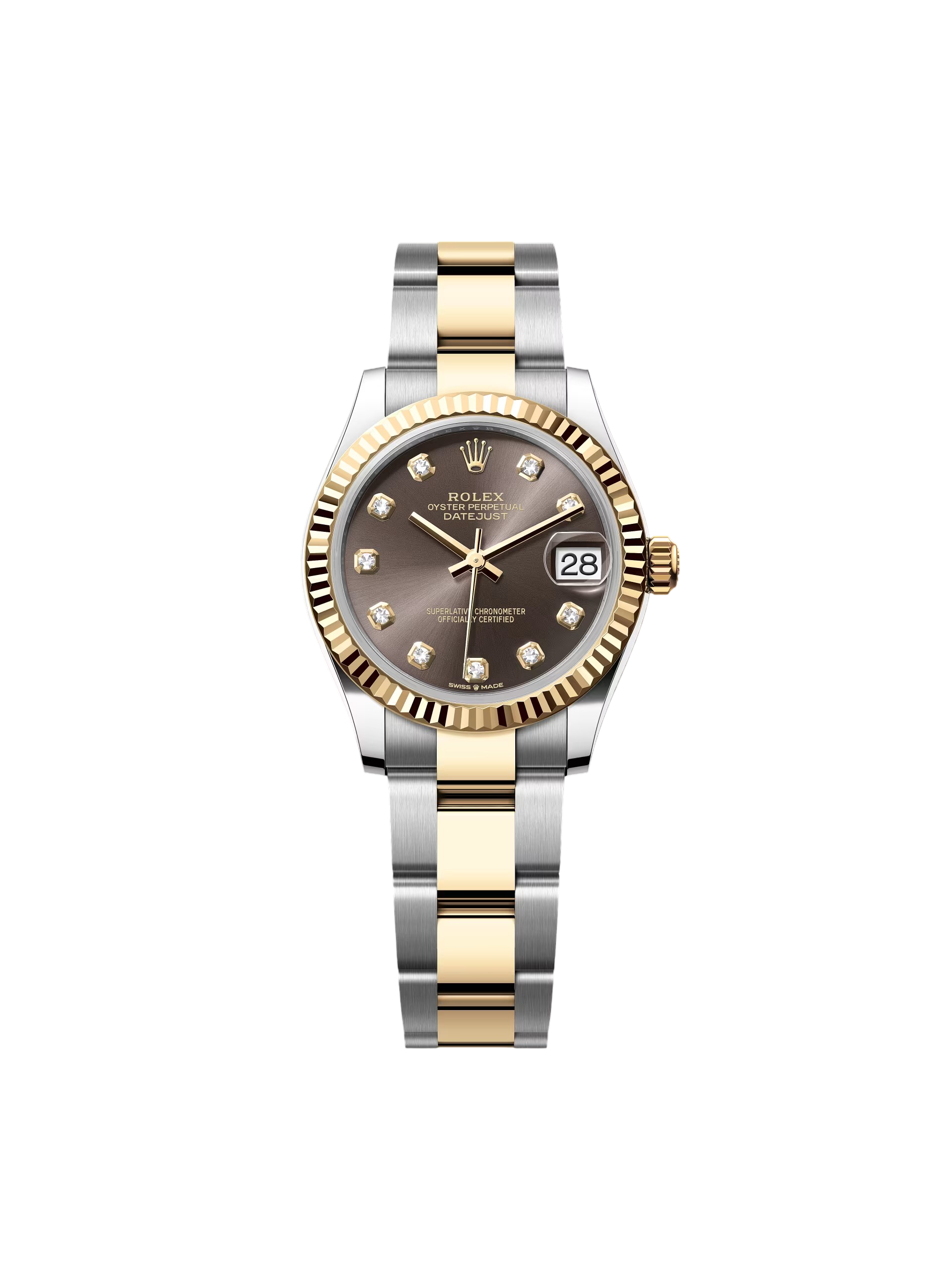 【Super Clone】RLX Datejust m278273-0021/0022 31mm Dark Grey Dial Stainless Steel and Yellow Gold Oyster Watch