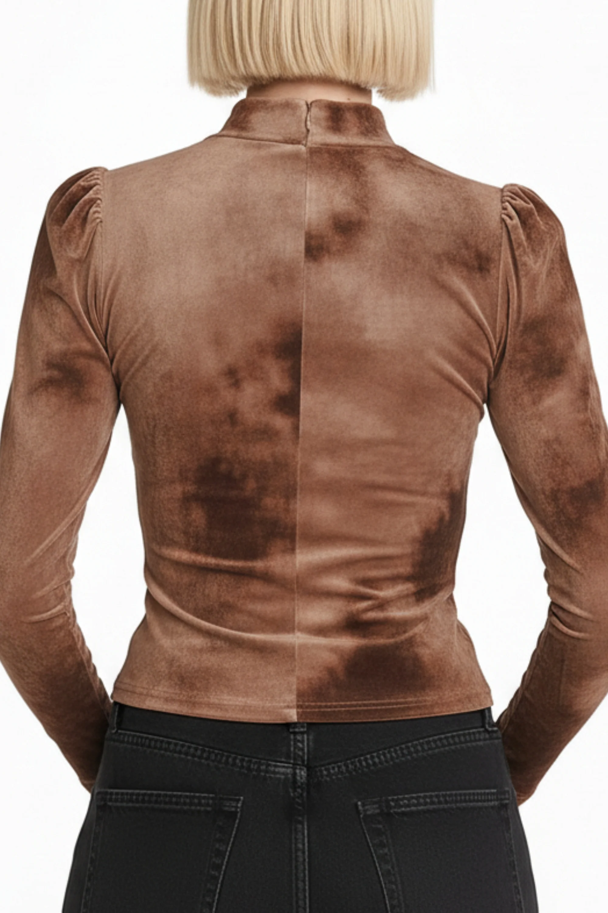 Brown Swirl Skin-Fit Top
