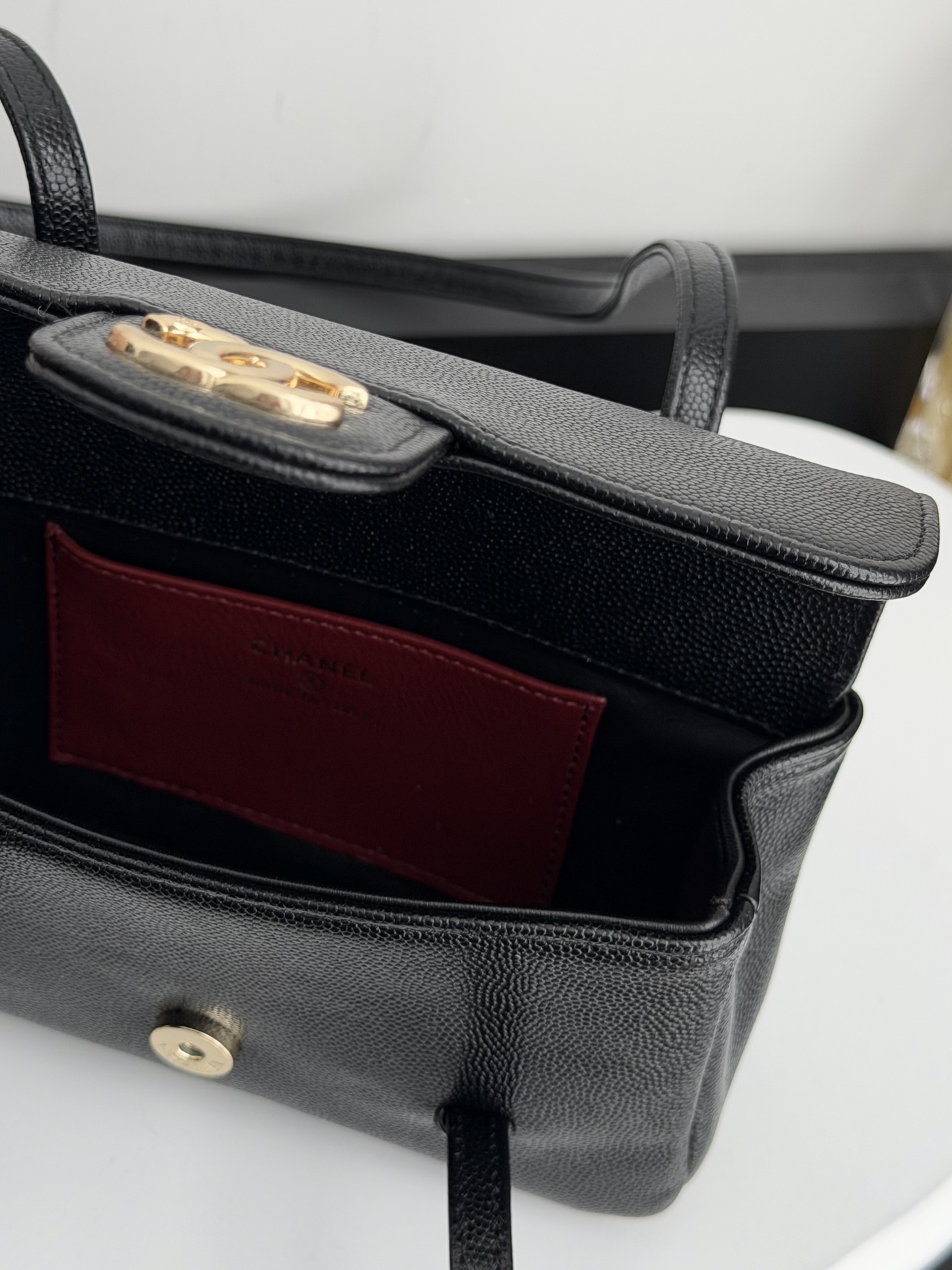 Chanel Leather Strap Bag