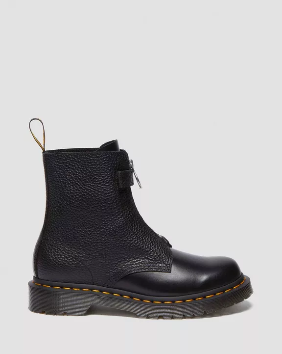 1460 Pascal Front Zip Leather Boots