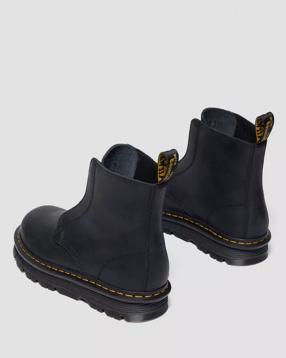 Zebzag Laceless Slip On Leather Boots