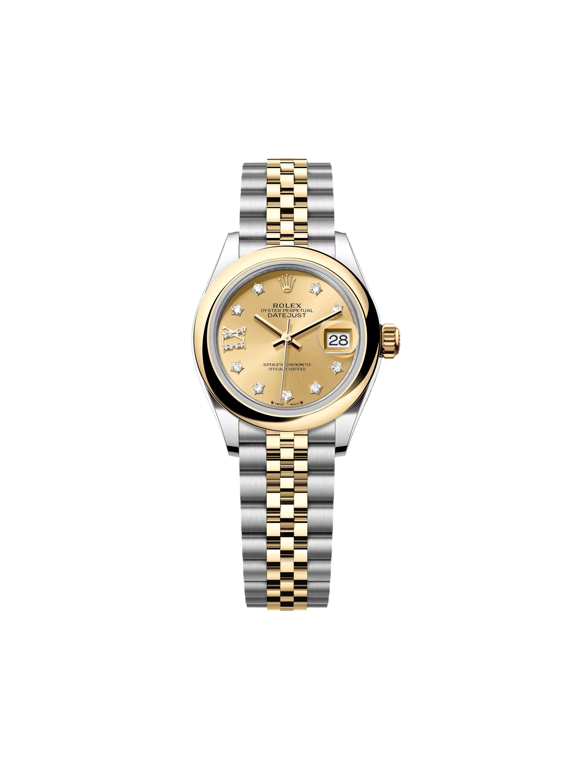 Rolex Lady-Datejust 28mm  279163  Champagne Diamond Dial