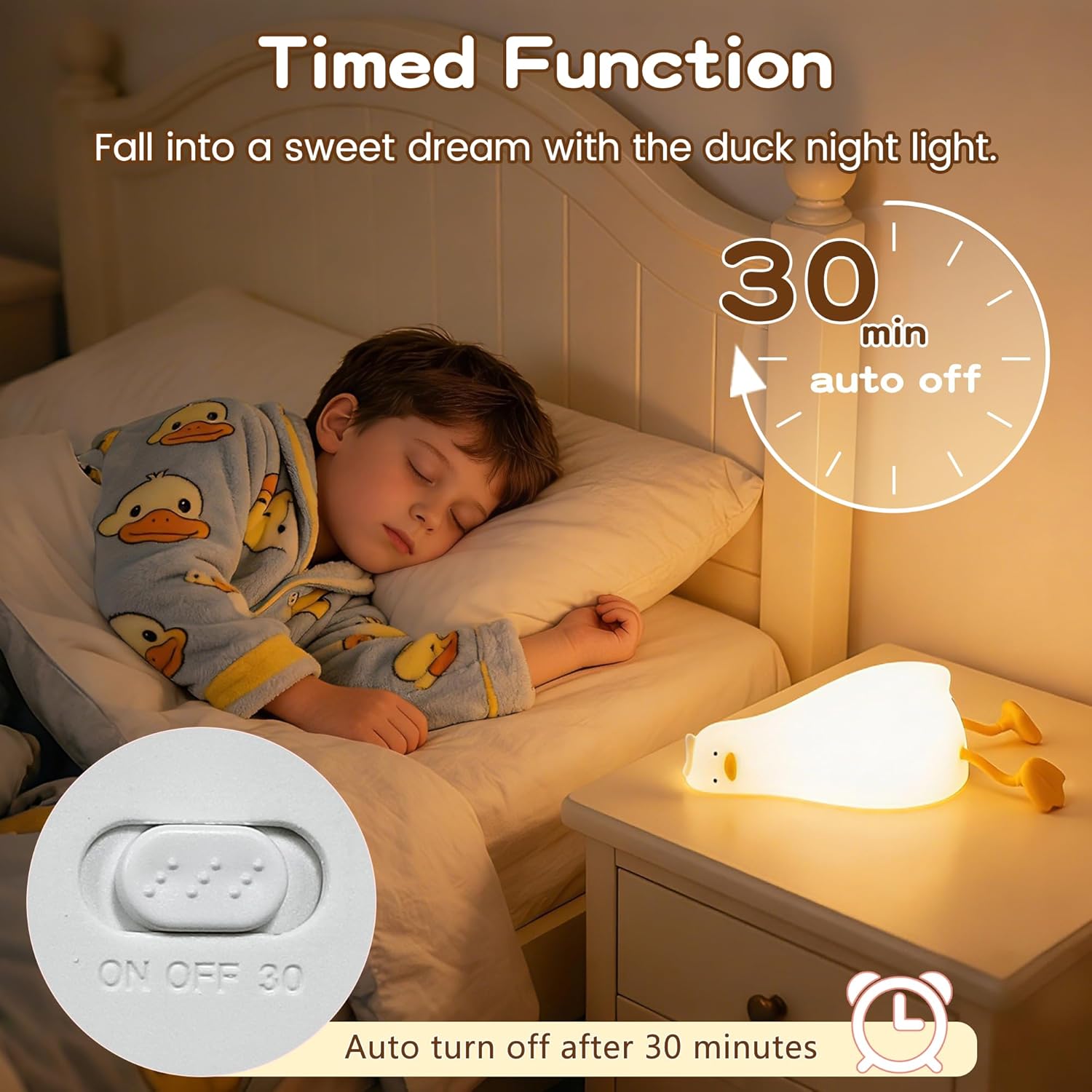 Lying Flat Duck Night Light