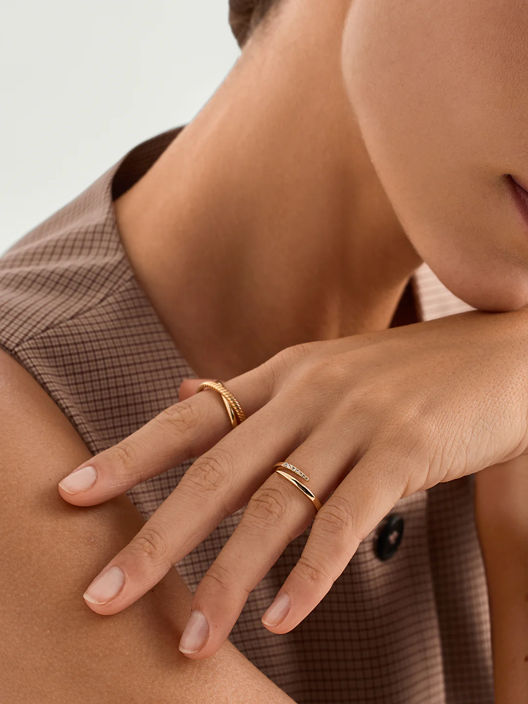 Wrap Crystal Claw Open Ring