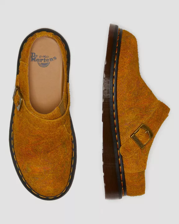 Isham Marbled Suede Slingback Mules