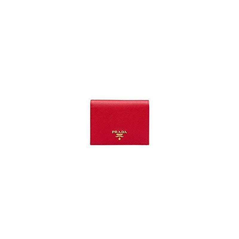 PRADA(プラダ) サフィアーノレザー 二つ折り財布 レッド