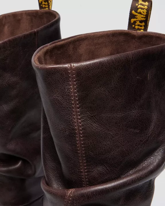 KASEY LEATHER KNEE HIGH HEELED BOOTS