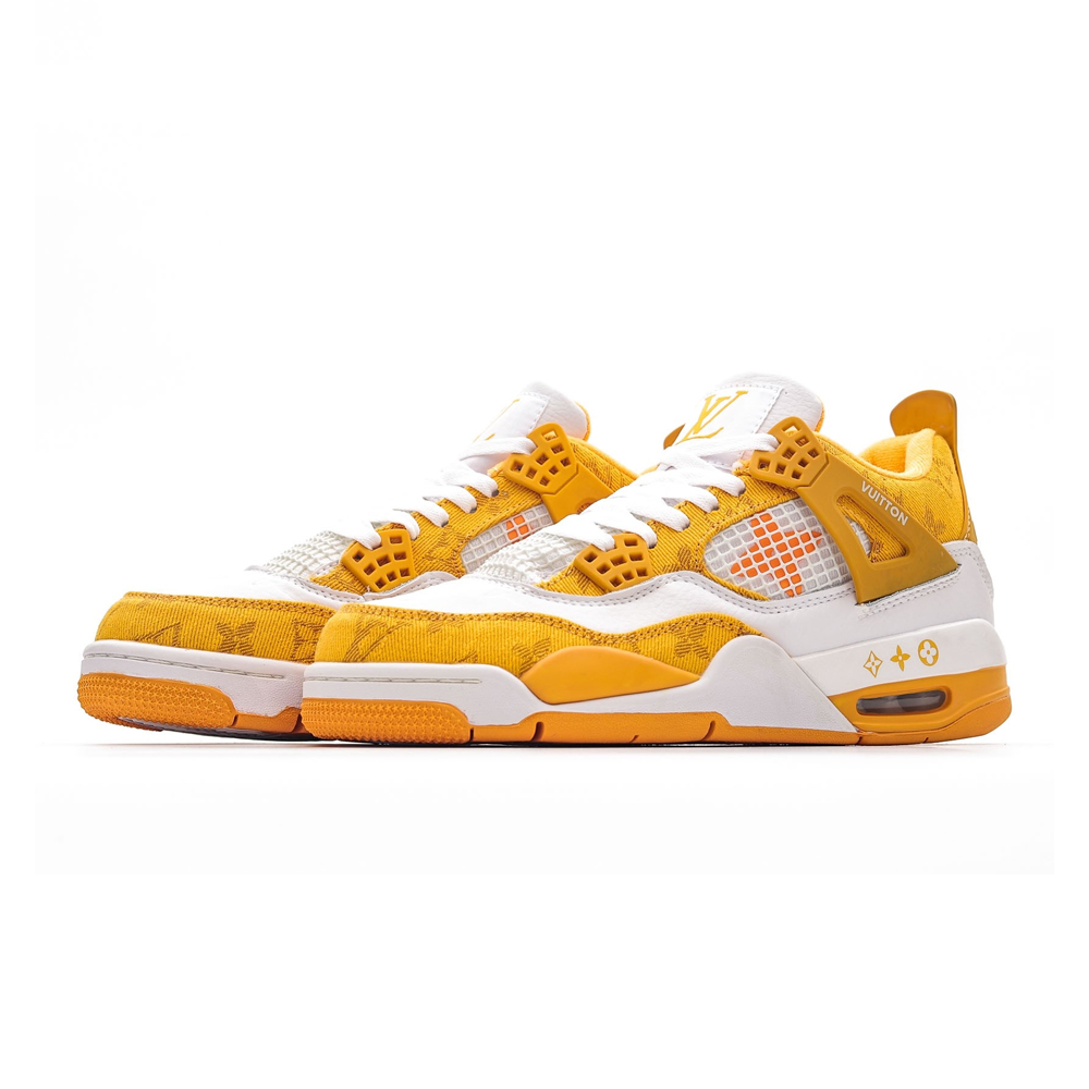 NK Air Jordan 4 Retro X Lois Vuton Monogram Yellow NNL24111209