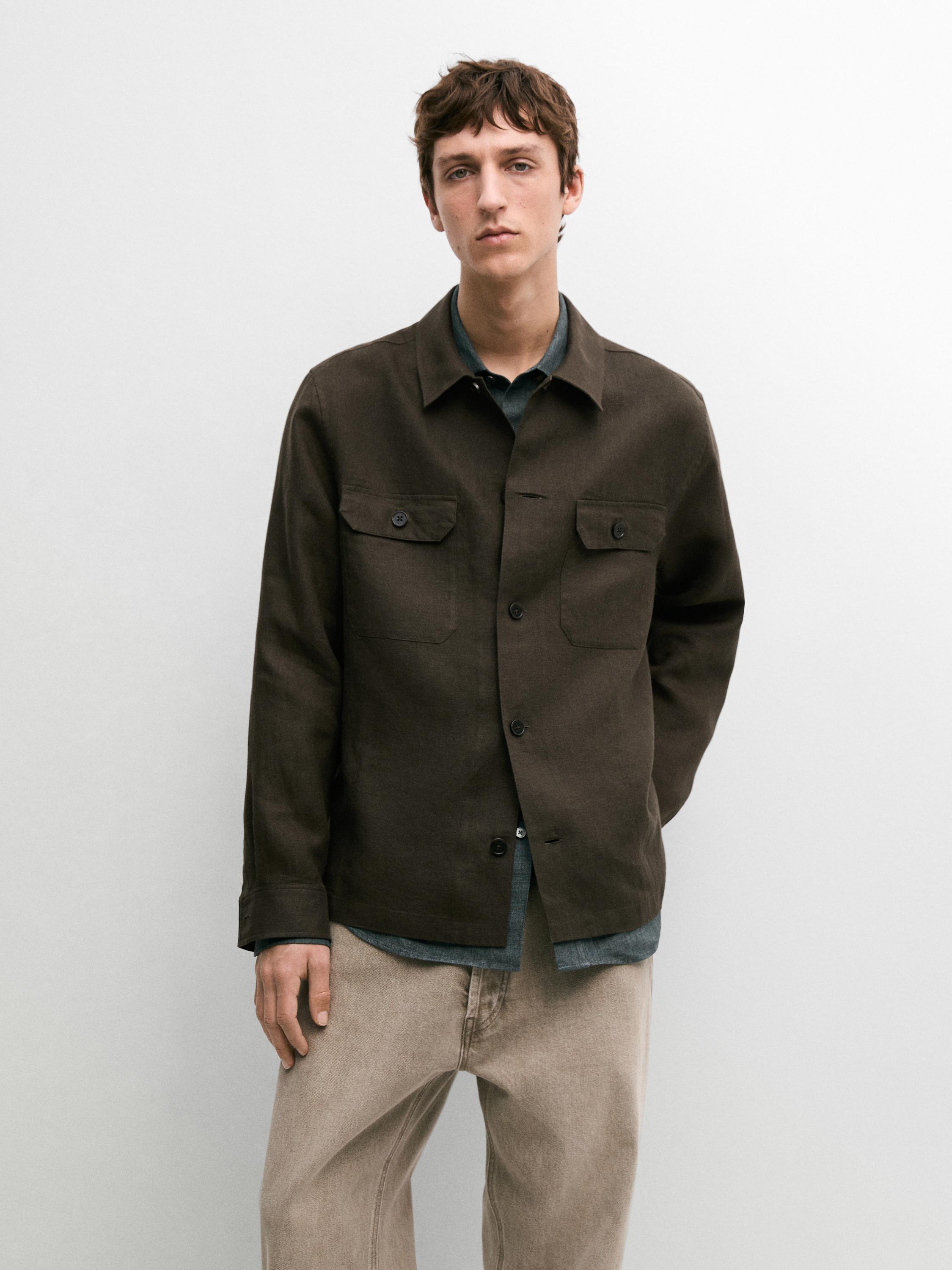 Sobrecamisa bolsillos lino total look