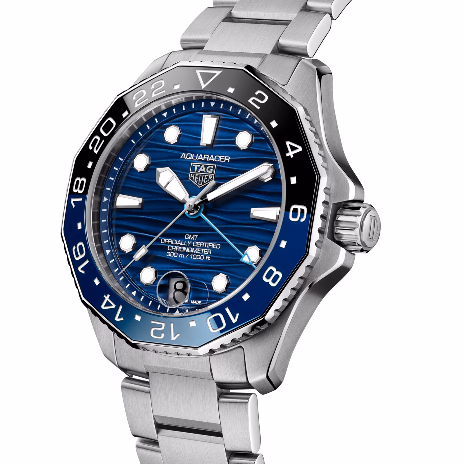 TAG Heuer Aquaracer Professional 300 GMT 42mm Mens Watch Blue WBP5114.BA0013