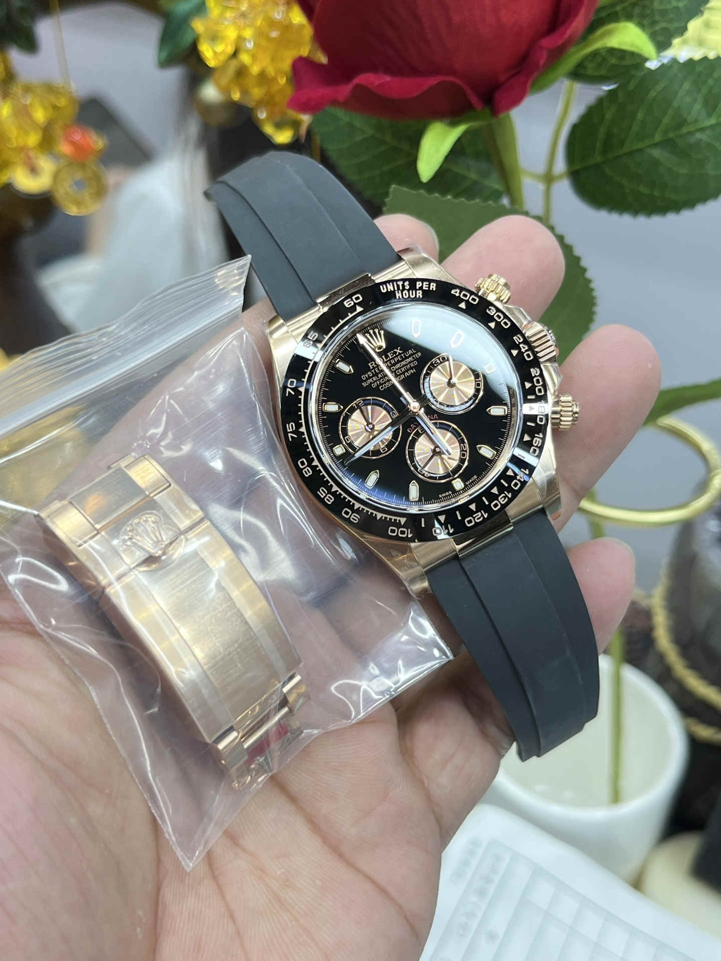 Clean Factory Rolex Daytona 116515LN– Everose Gold Chronograph Replica