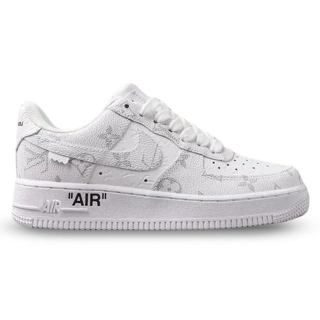 L.V x NK Air Force 1 Frost White Luxe Edition (Custom)