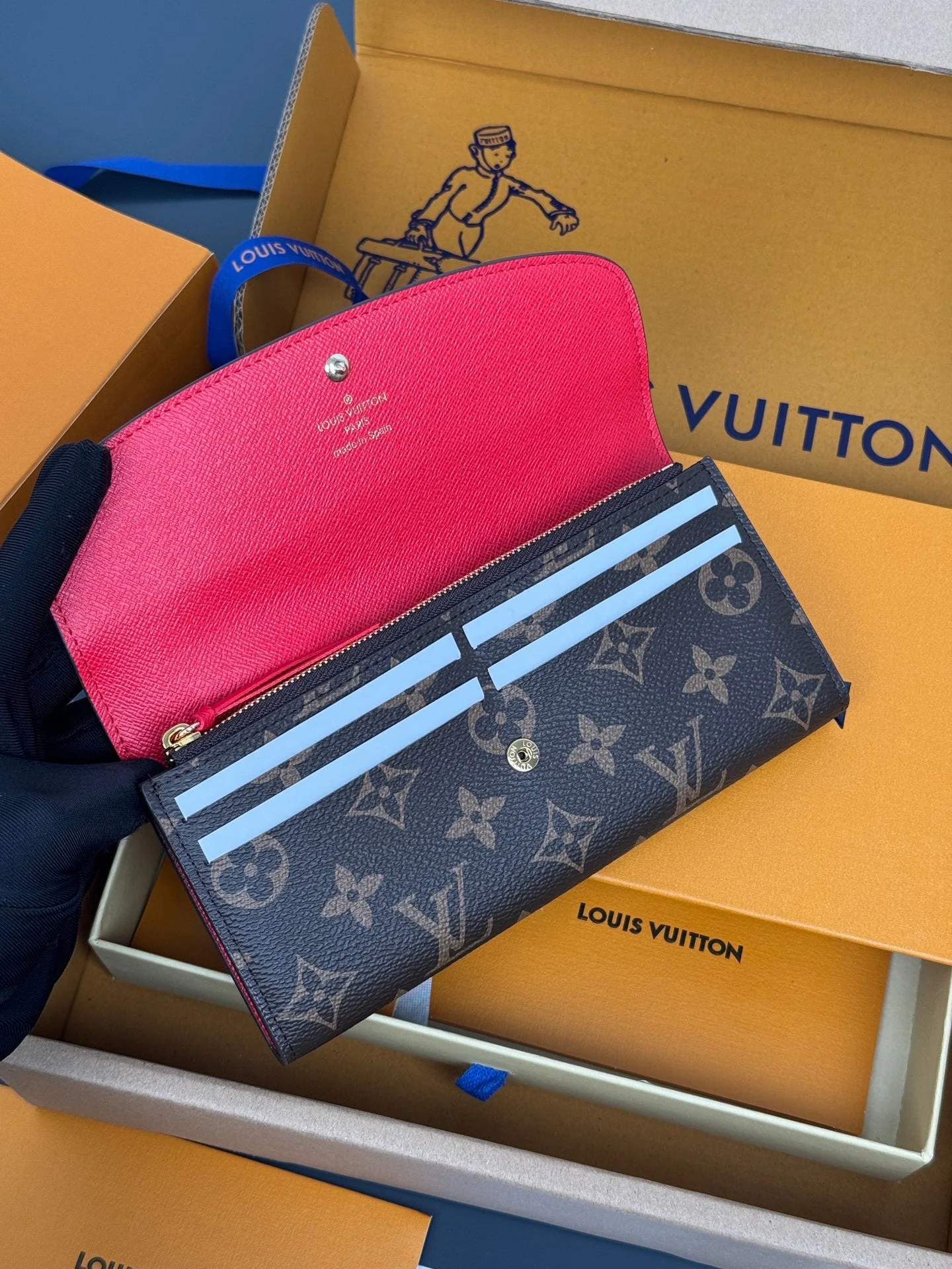 【Louis Vuitton】Very Popular☆ Portefeuille Emilie Wallet Gift Set (8 Colors)