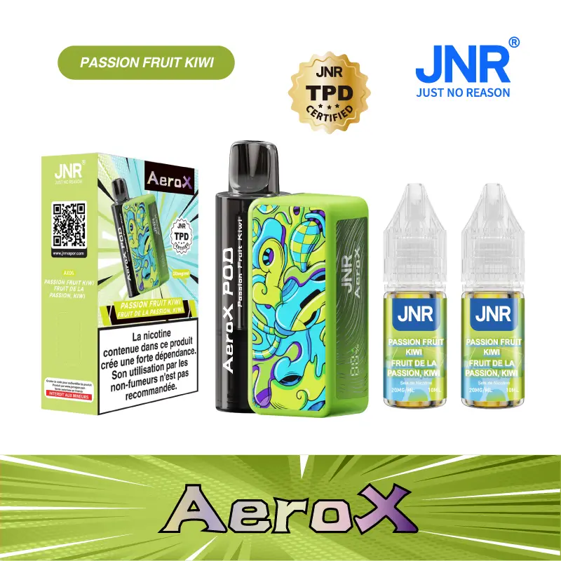 JNR AeroX 32000 Puffs - Kit Pod Remplissable et Rechargeable - Vape Grok