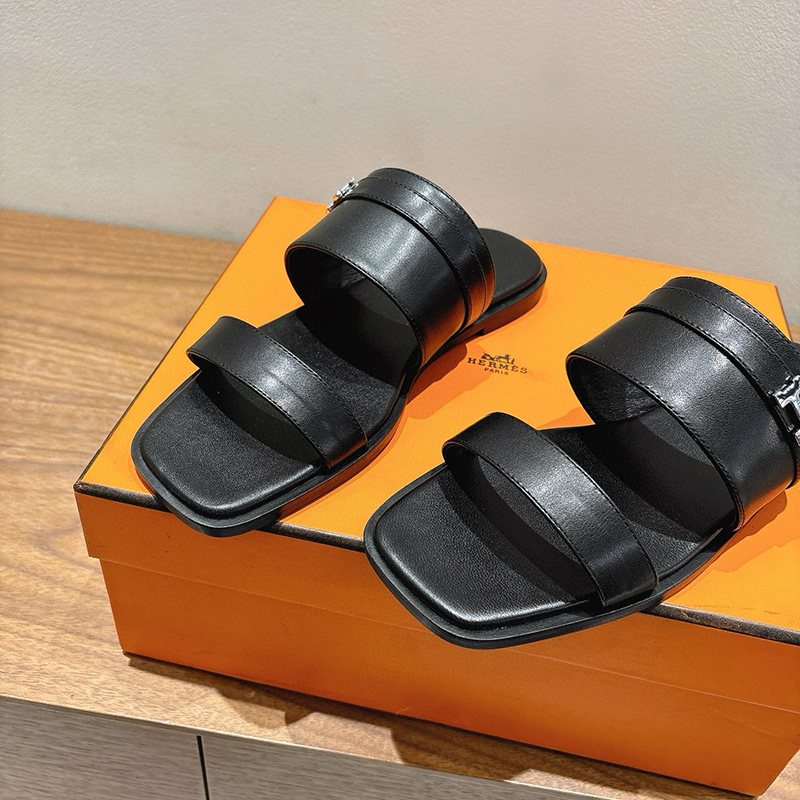 New High Quality Real Leather Slippers LX-872324