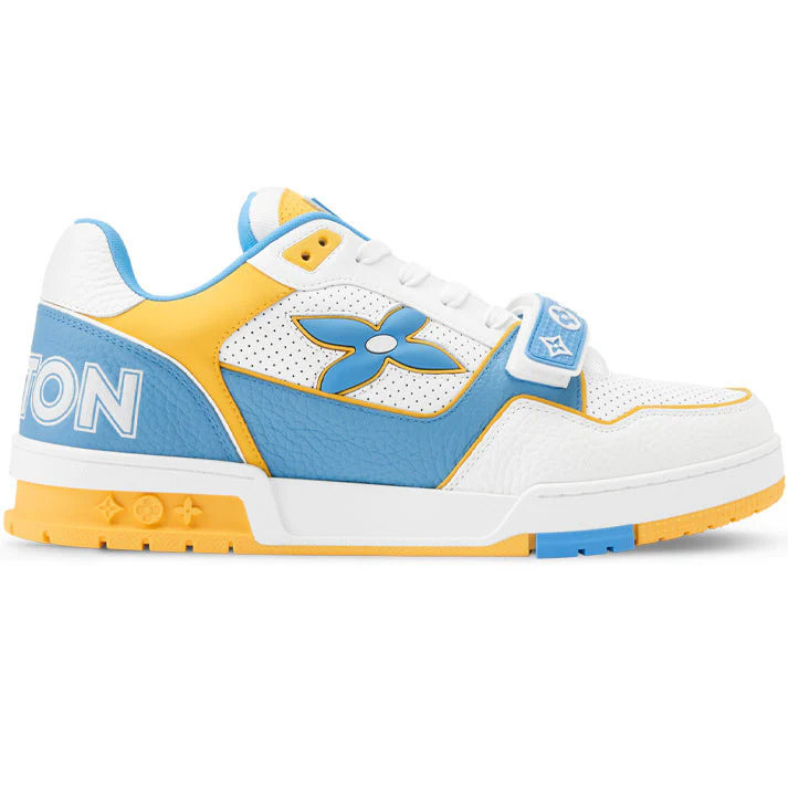 L.V  Trainer Blue Velcro Strap Sneaker