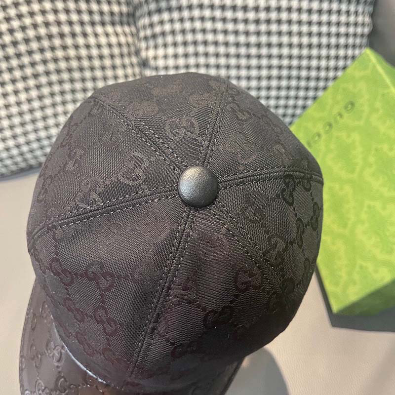 Fashion Adjustable Black Leather Baseball Cap MZ-916080