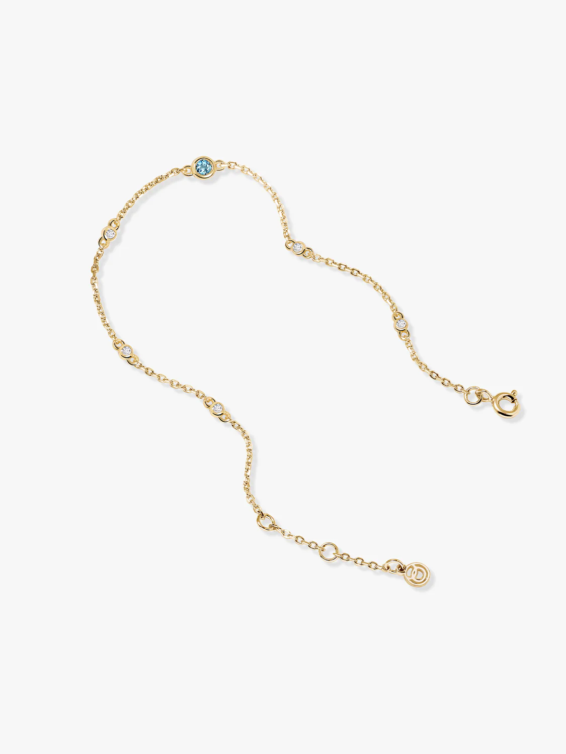 Blue Topaz & Sapphire Station Bracelet