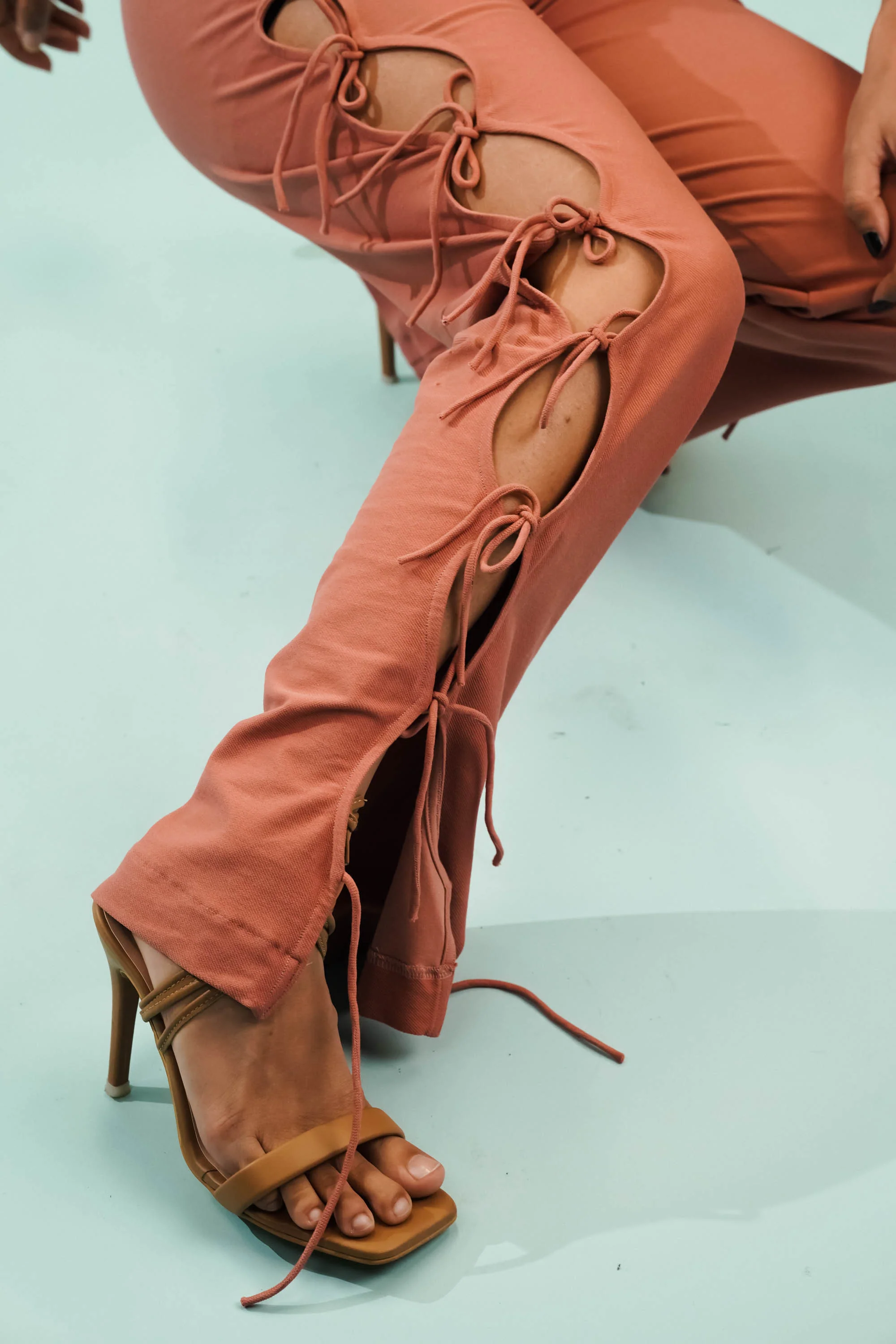 Side Cut Out Knitted Pant