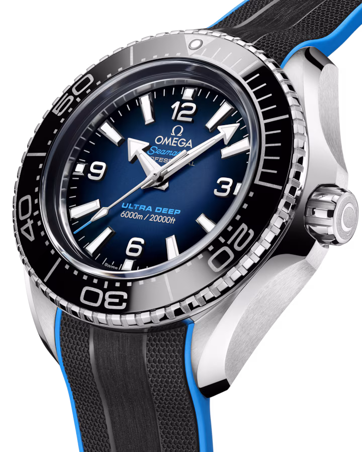 Omega Seamaster Planet Ocean 6000m Ultra Deep Blue Dial 45.5mm on Strap 215.32.46.21.03.001