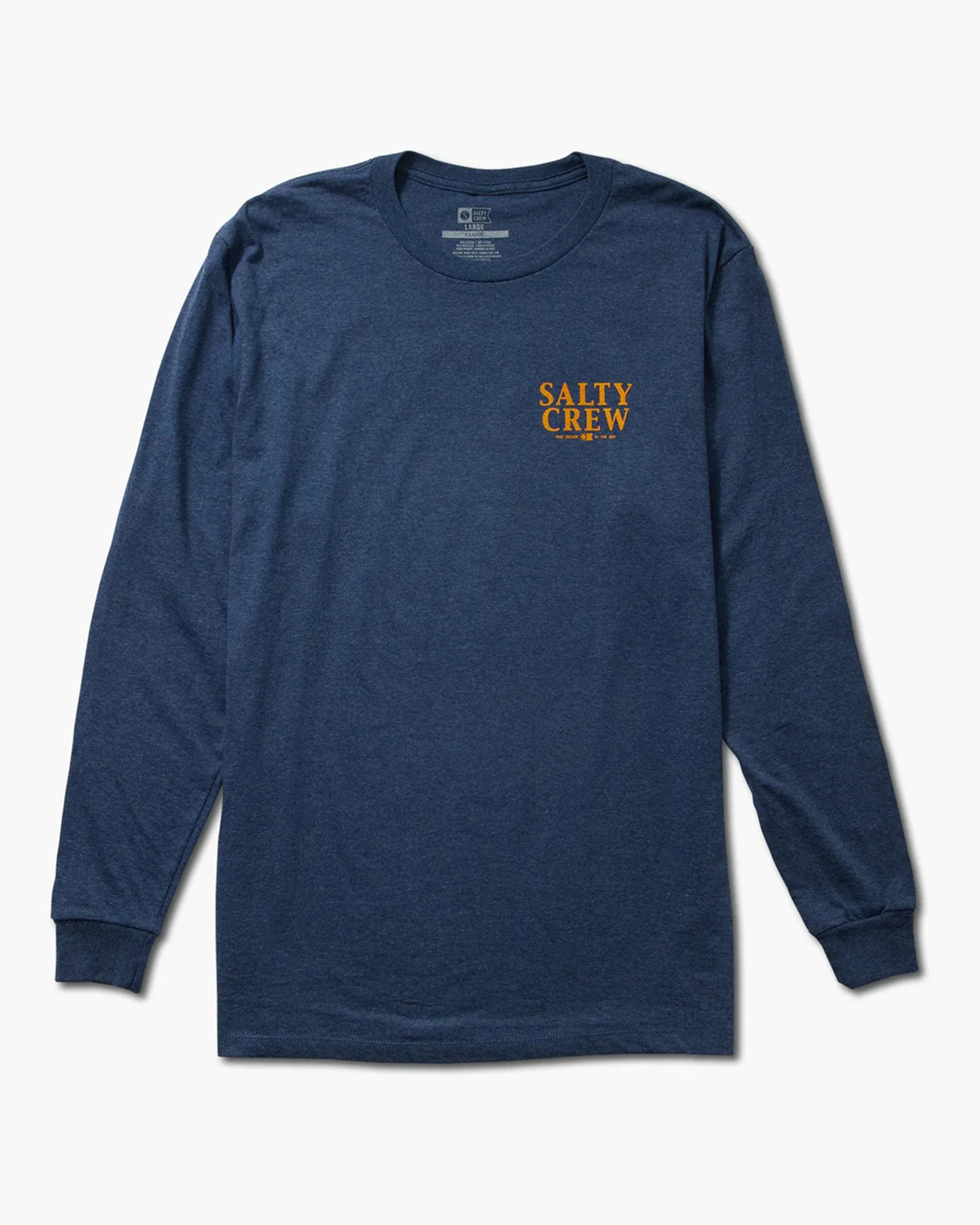 Yellowfin Classic L/S Tee - Navy Heather