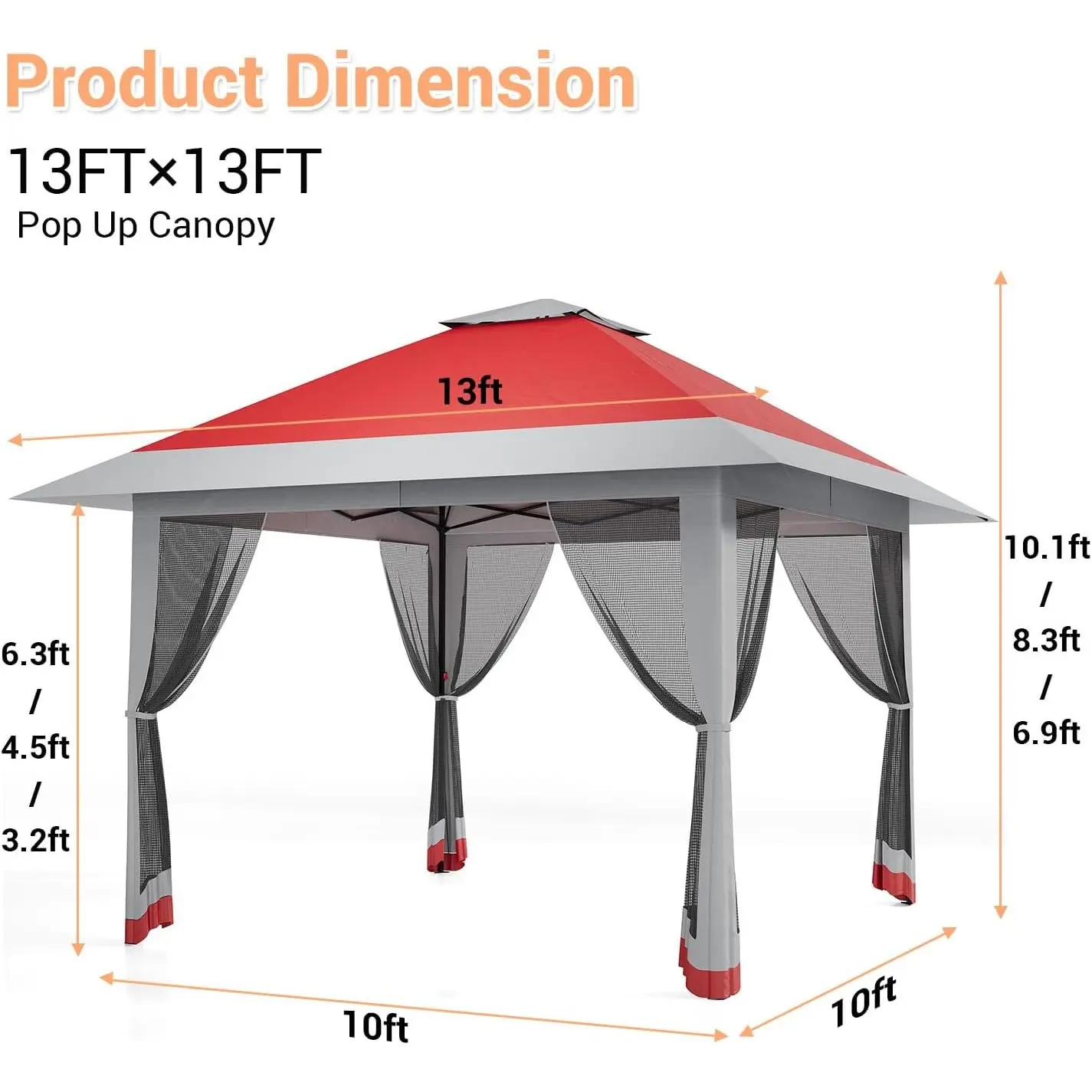 Pop Up Gazebo Tent 13x13
