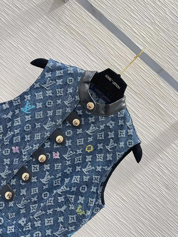 Sleeveless Denim Vest Dress QZ-93108