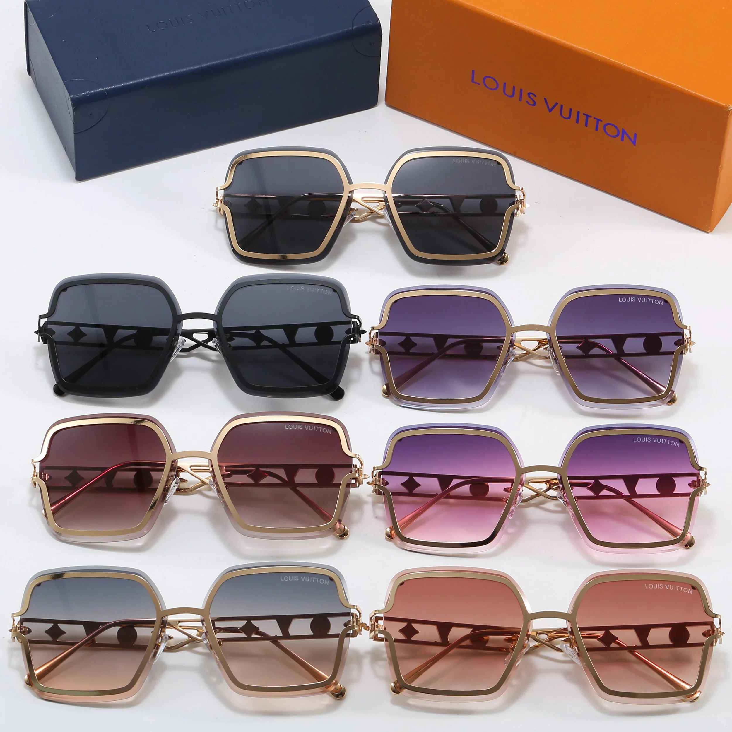 7 Colors Fashion Sunglasses with metal framed and temples TYJ-915829