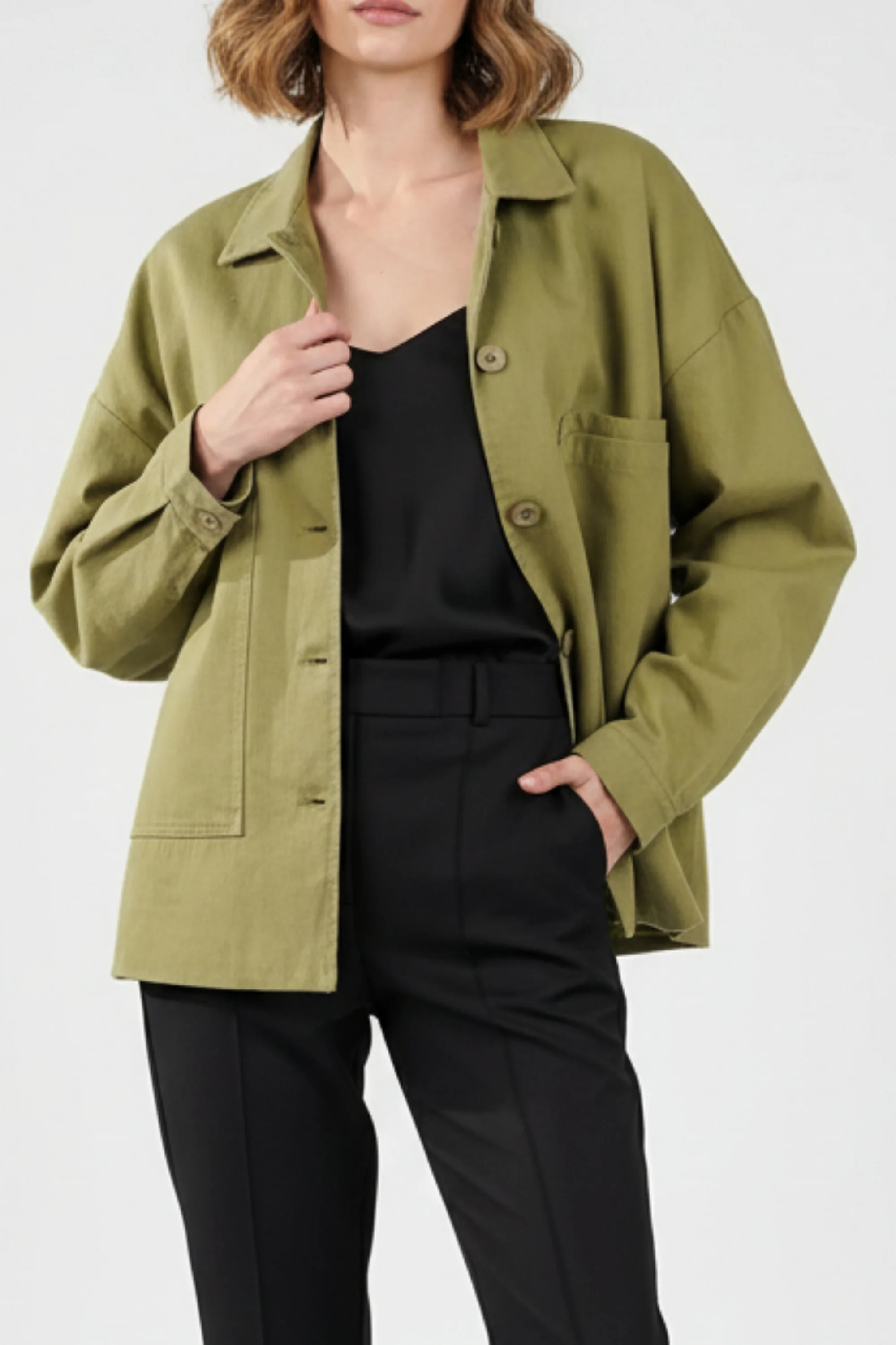 Willow Green Oversized Jacket