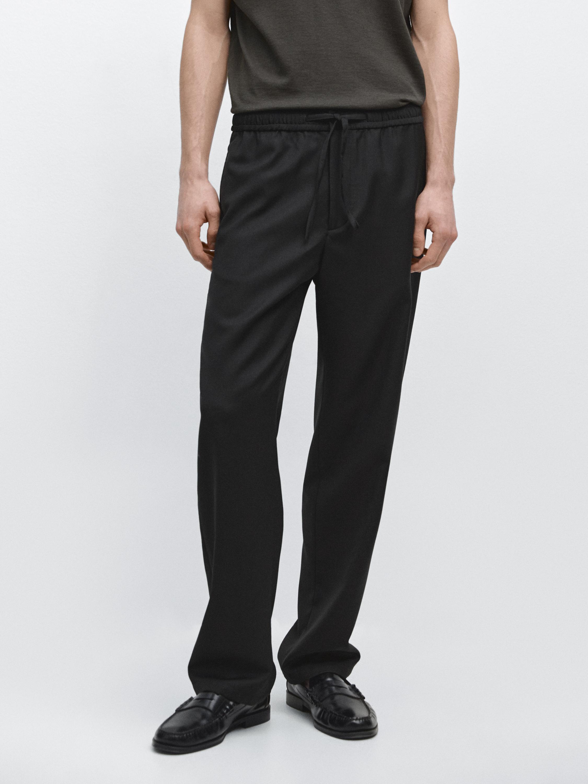 Pantalón relaxed fit lana