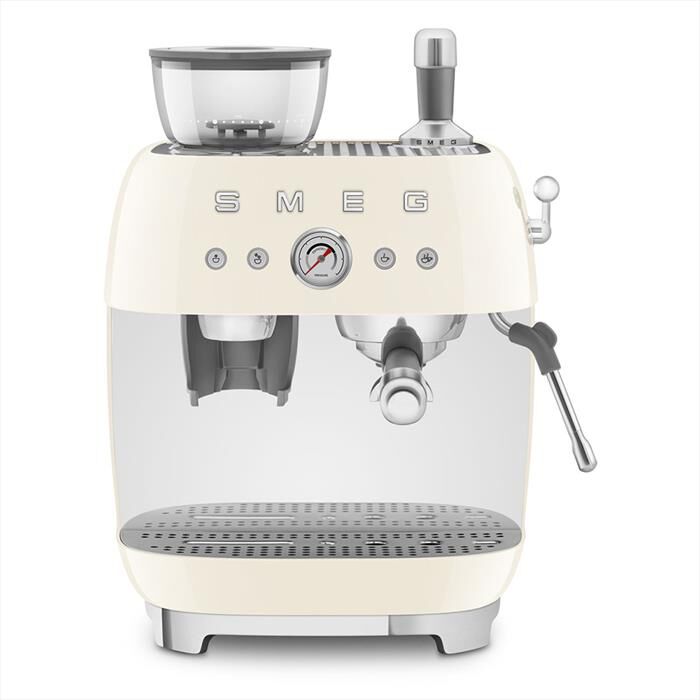 SMEG - Macchina da Caffè+macinacaffè 50's Style EGF03CREU-Panna LUCIDO