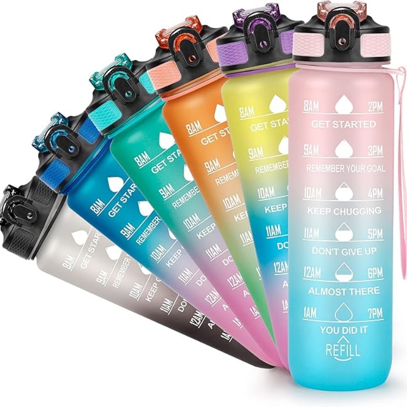 THERMOCLOUD Motivational Water Bottle with Time Marker