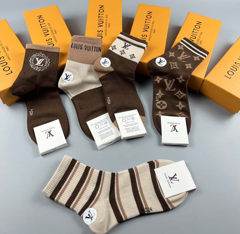 Set of 5 Pairs of Cotton Breathable Crew Socks WZ-924000249