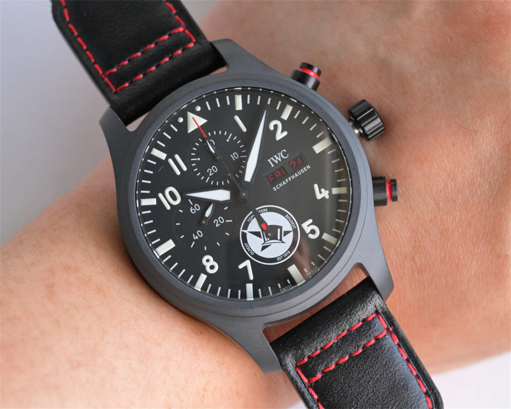 ZF IWC Top Gun Replica | Black Ceramic Chronograph IW389108
