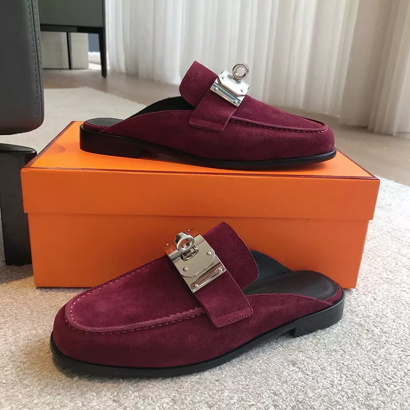 Fashion High Quality Real Leather Slippers LX-872306