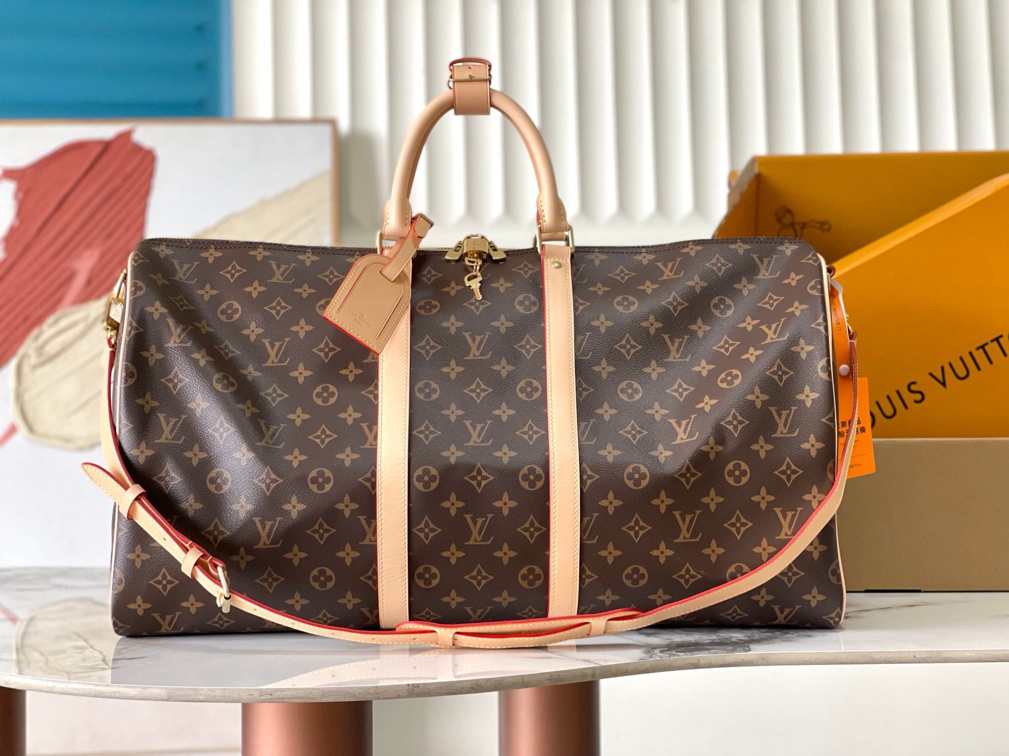 LV  Monogram Keepall Bandouliere 55