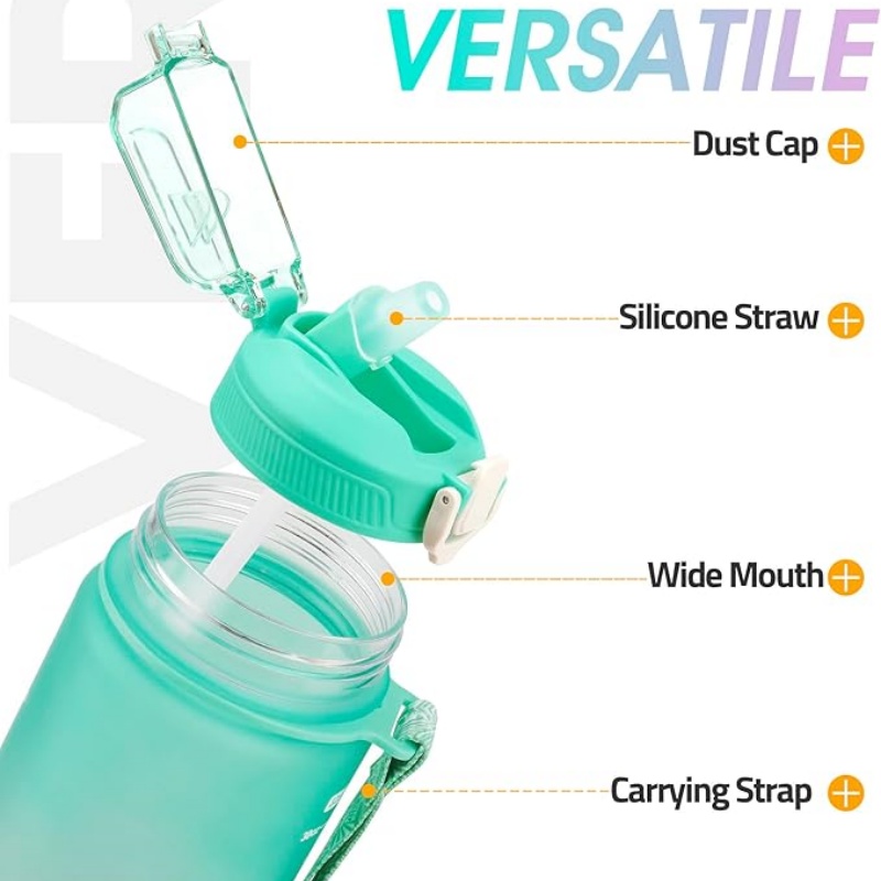 THERMOCLOUD Motivational Water Bottle with Time Marker