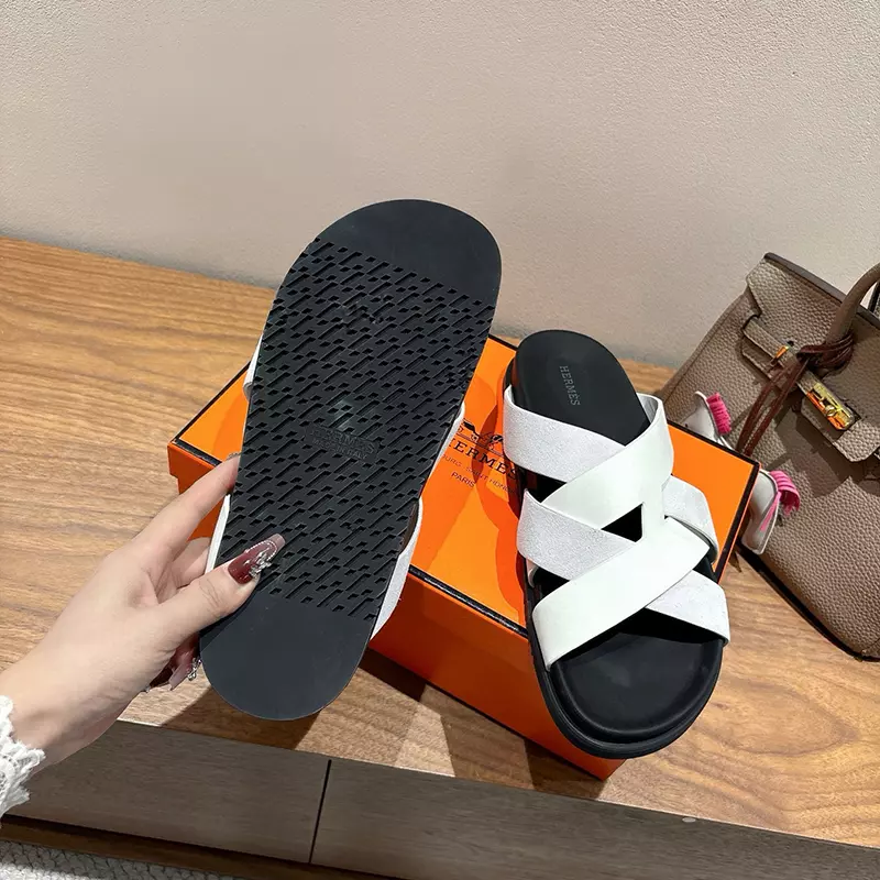 Fashion High Quality Real Leather Slippers LX-872319