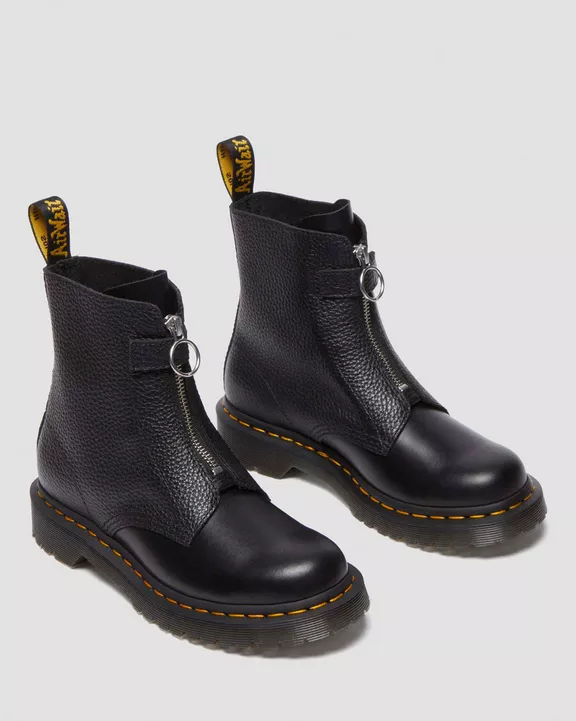1460 Pascal Front Zip Leather Boots