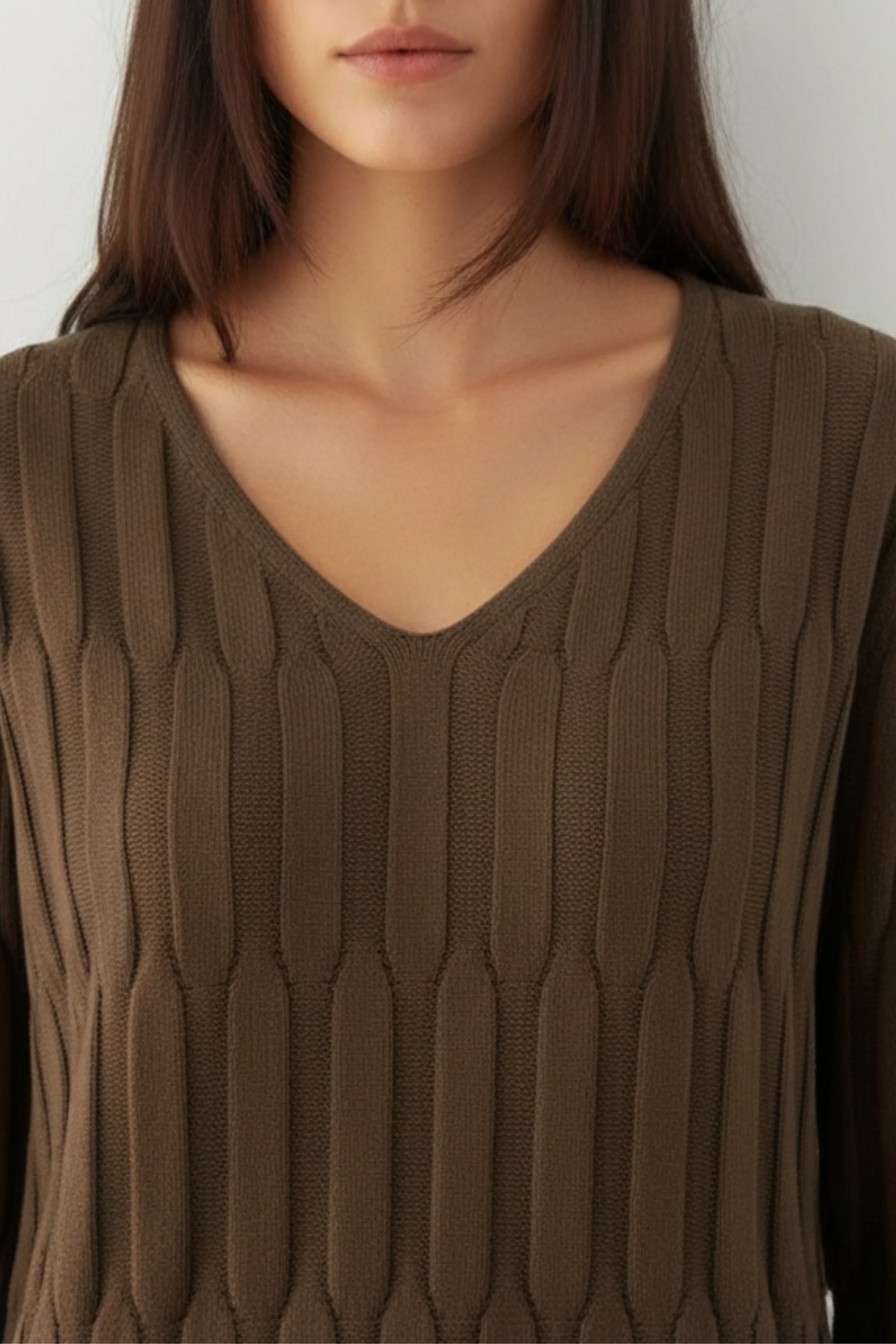Earthtone Wave Knit Skirt Co-ord Set
