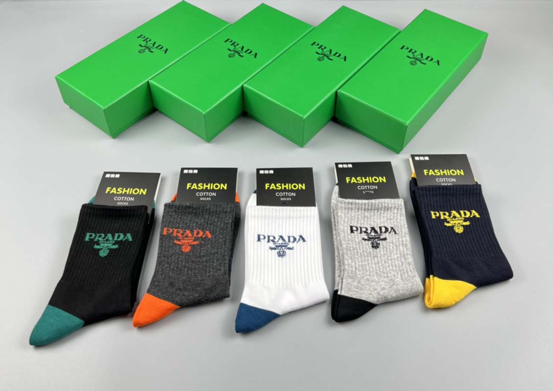 Set of 5 Pairs of Cotton Breathable Crew Socks WZ-924000263
