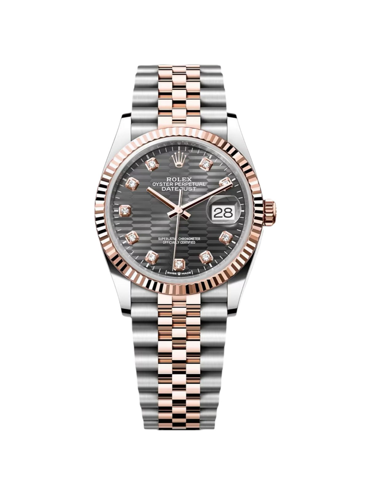 Rolex  Datejust 36mm 126231 Slate Fluted Motif Dial 36mm Jubilee Bracelet