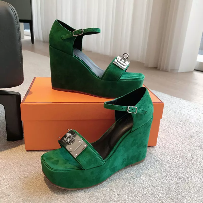 Classical High Quality Real Leather heels Sandals LX-872303